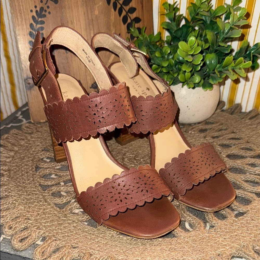 Kate Spade Brown Sandals with Wedge Heel